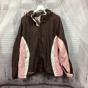 Columbia Brown and Pink Ski Jacket